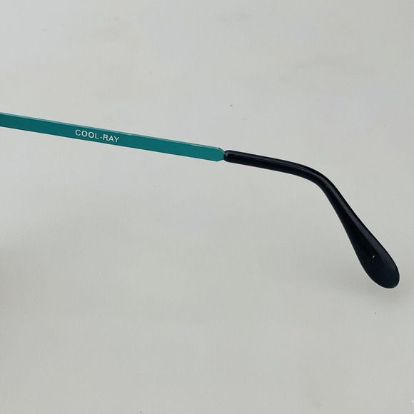 Vintage Cool-Ray Sunglasses Teal Gold Brow Bar Aviator - Picture 5 of 13